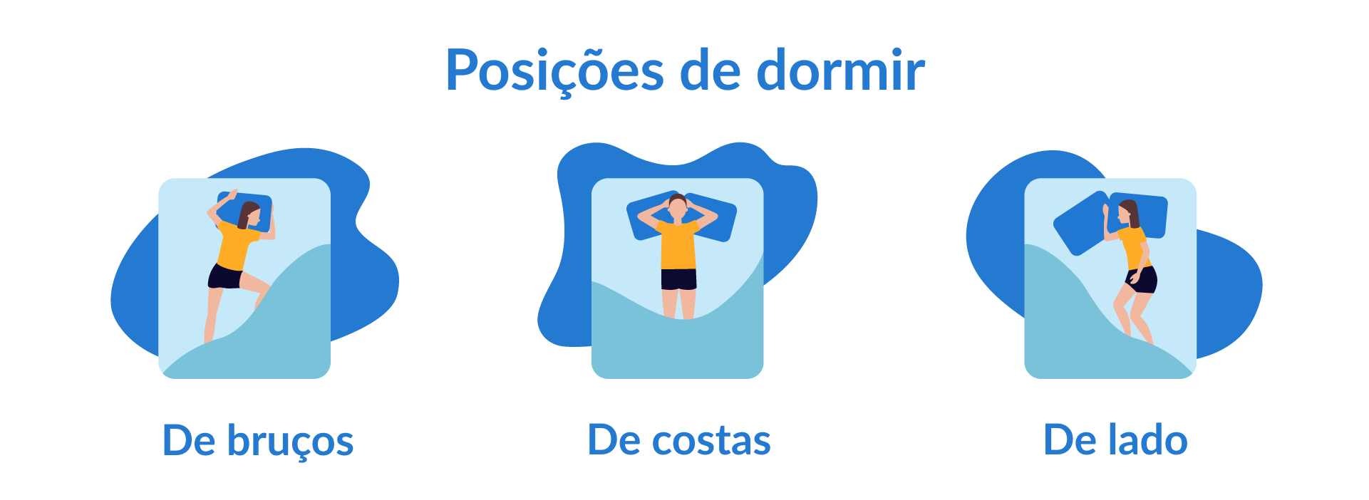 Diferentes posições de dormir.